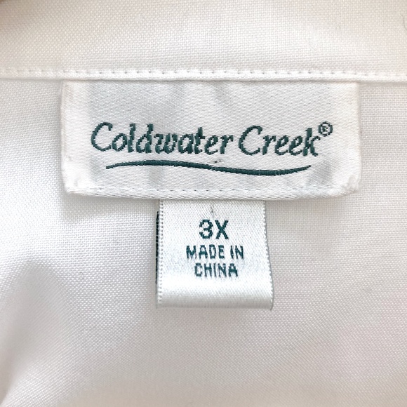 COLDWATER CREEK Button Up Shirt Long Sleeve White - Picture 2 of 8